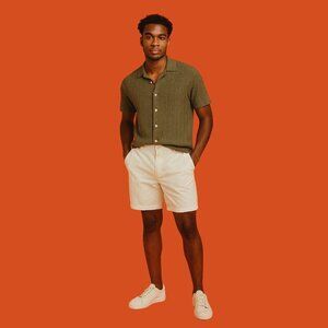 Quiksilver Waterman White Cotton Chino Shorts Men’s Size 40 Classic Fit